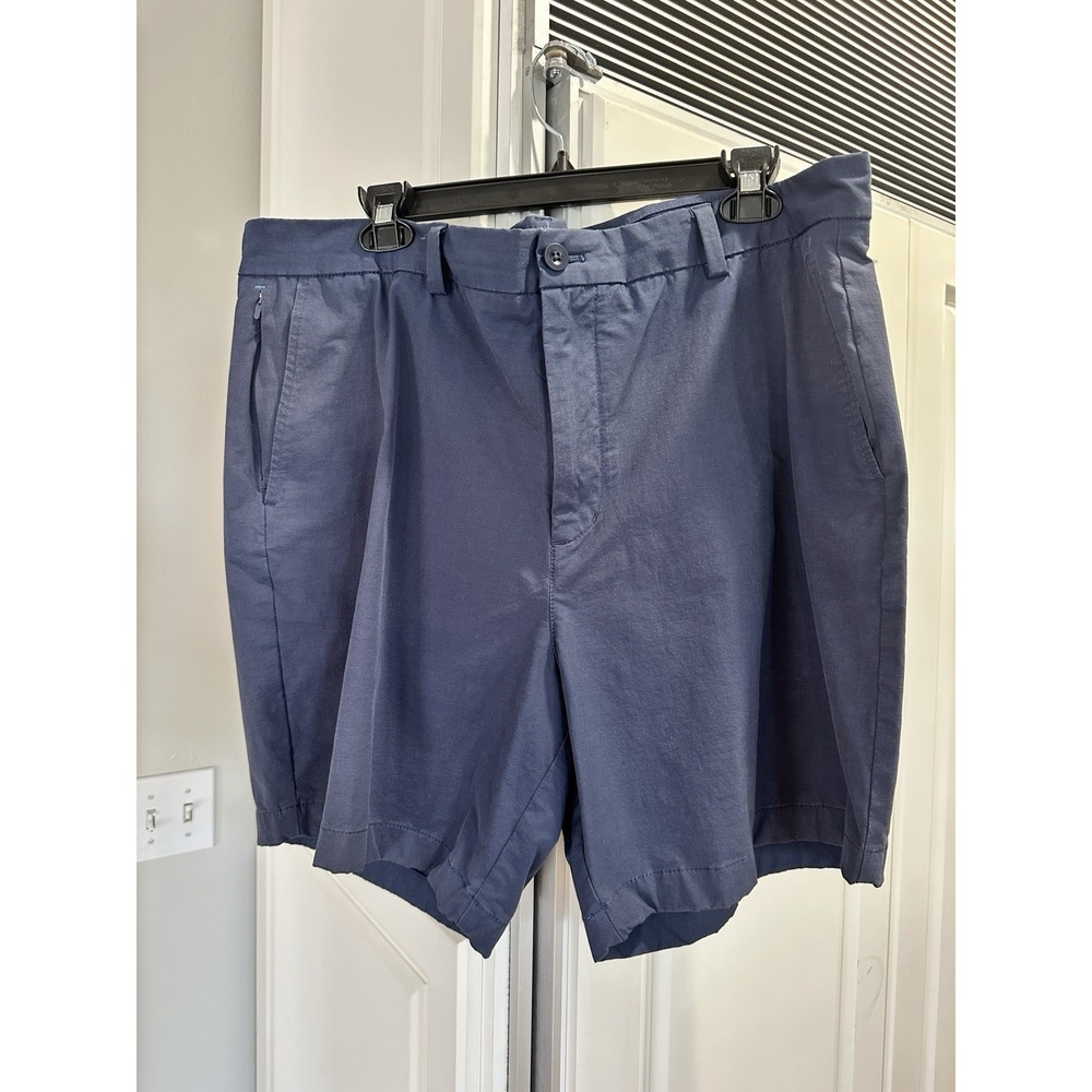 VINEYARD VINES Men On-The-Go Stretch Performance Shorts 38 Navy Blue Preppy Golf